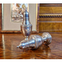 Парные винтажные серебряные солонки или соль/перец, Sterling silver (925 проба), 107 гр., Rogers Sterling Weighted Reinforce, Америка
