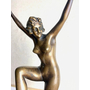 СТАТУЭТКА БРОНЗОВАЯ В СТИЛЕ ART DECO НА МРАМОРНОЙ ПОДСТАВКЕ, 1920-30 гг, ИТАЛИЯ