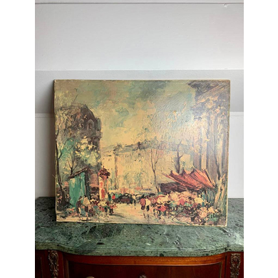 РЕПРОДУКЦИЯ НА ХОЛСТЕ С ПОДРАМНИКОМ ХУДОЖНИКА FERNANDO CLAVER «LE MADALEINE”, 1950-e гг