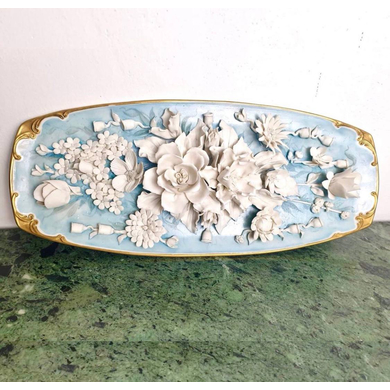 ПАННО/ДЕКОР, БИСКВИТНЫЙ ФАРФОР, 60-е гг, CAPODIMONTE, ИТАЛИЯ