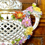Антикварная ваза редкой сохранности, фарфор Capodimonte, Италия, конец XIX века