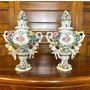 Парные антикварные вазы, фарфор, Capodimonte