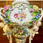 Парные антикварные вазы, фарфор, Capodimonte