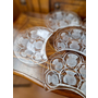 Шесть хрустальных салатных тарелок Lalique