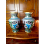 Парные китайские вазы для цветов клуазоне