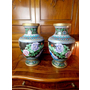 Парные китайские вазы для цветов клуазоне