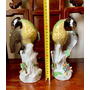 Антикварные парные статуэтки из фарфора XIX века, Франция