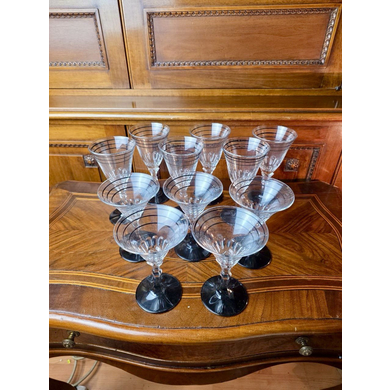 Набор бокалов для мартини и вина в силе ар-деко. 1950-е гг.