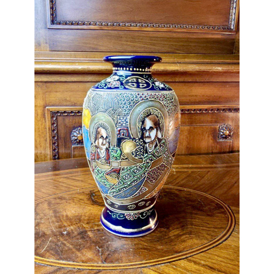 Японская винтажная ваза для цветов Сацума