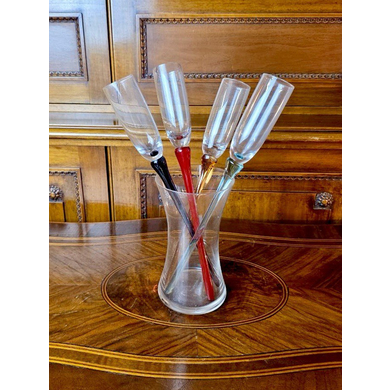 Фуршетные итальянские бокалы для игристого вина, 4 шт, винтаж