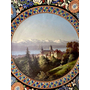Декоративное блюдо из майолики, ручная роспись, Thun, Швейцария, ок. 1900 г