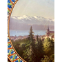 Декоративное блюдо из майолики, ручная роспись, Thun, Швейцария, ок. 1900 г